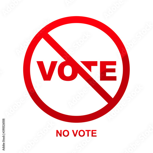 No vote sign isolated on white background vector illustration. Free Download No vote sign isolated on white background vector illustration. - GFXLoad