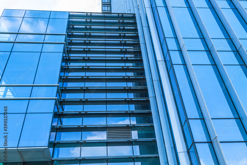 Obraz premium Close-Up of Modern Office Buildings in city of China.
