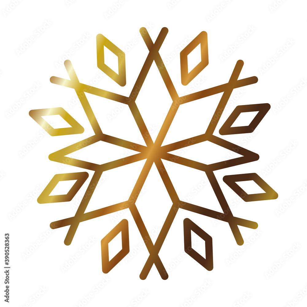 snowflake decoration icon, gradient style snowflake decoration icon, gradient style