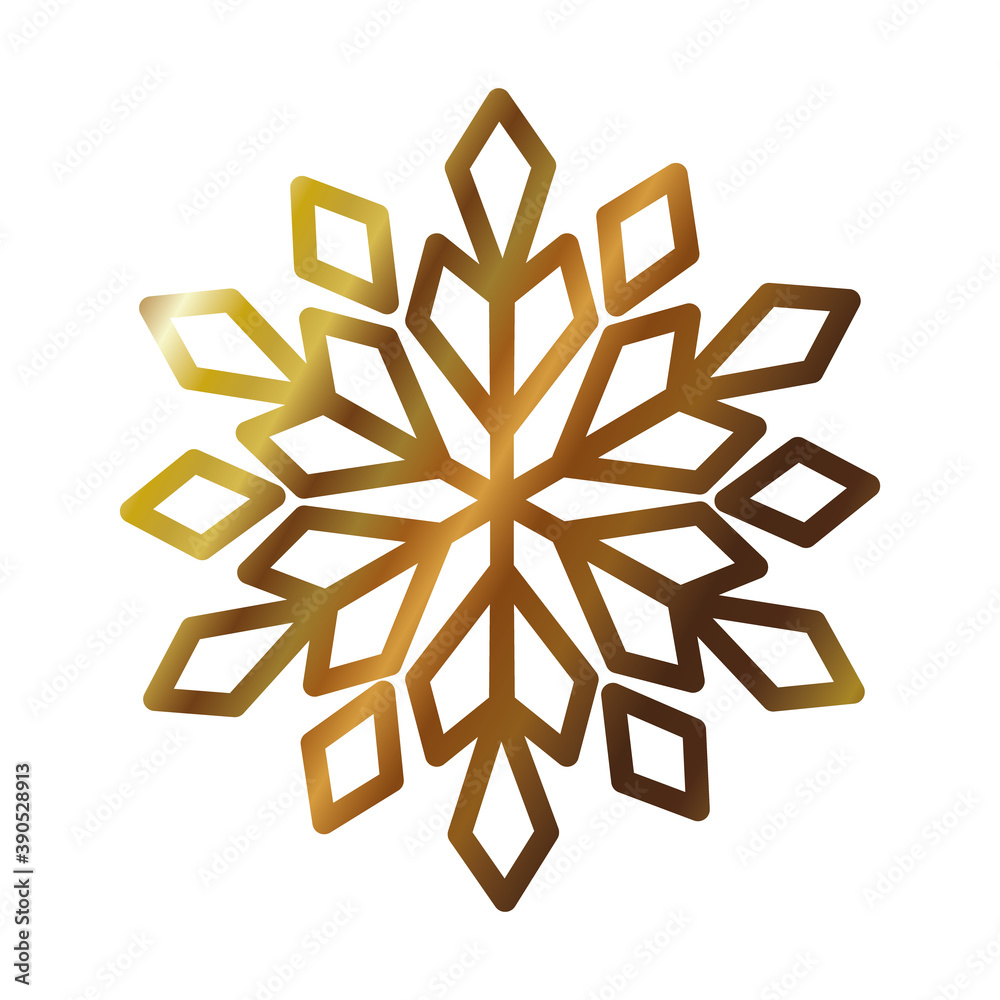 decorative beautiful snowflake icon, gradient style