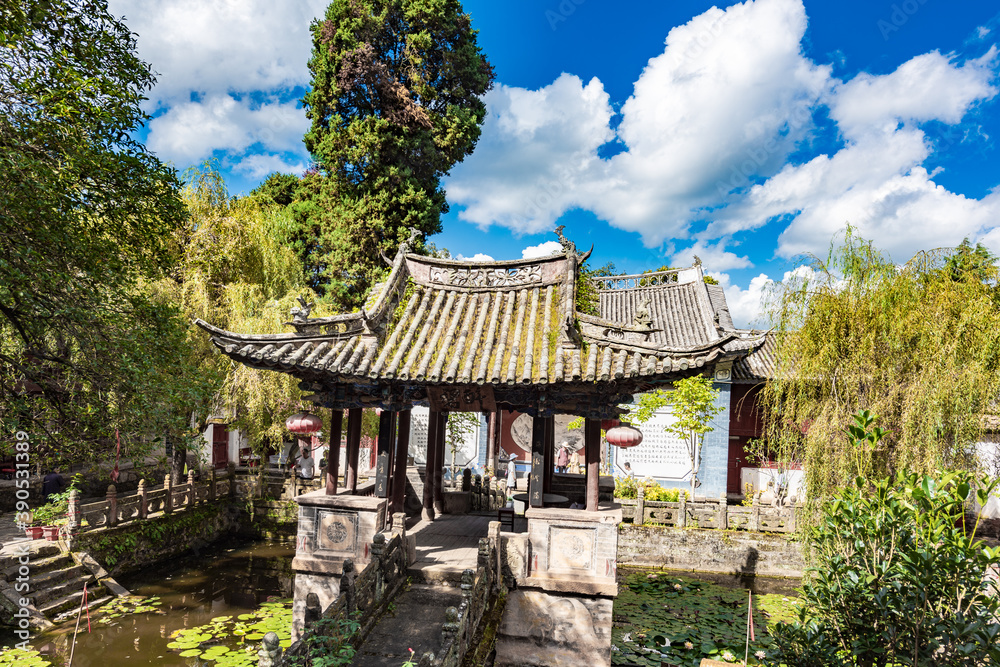 Wenlong Pavilion in Wenchang Palace, Weibao Mountain, Dali, Yunnan, China