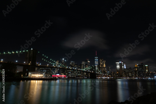 Brooklyn bridge at night form the park   © Acosta