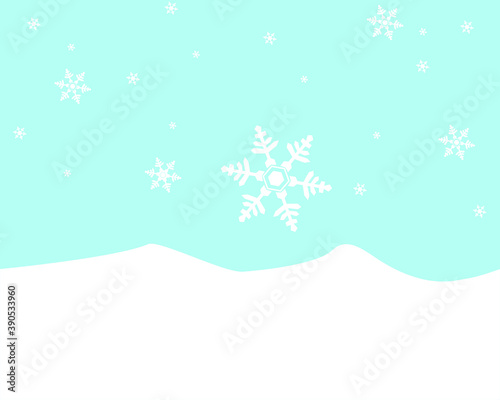 snowflakes rain in winter season