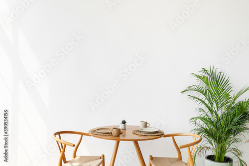 Minimal Scandinavian breakfast nook style photo