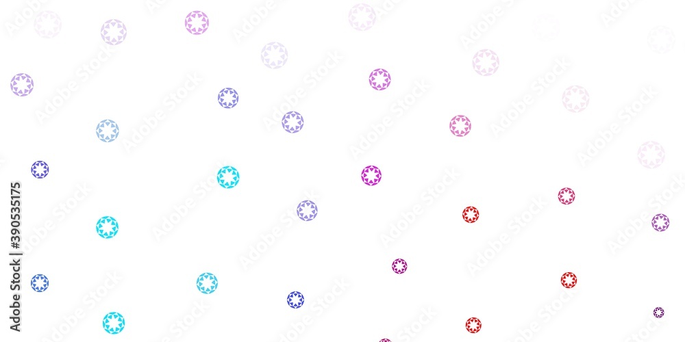 Light blue, red vector background with spots.