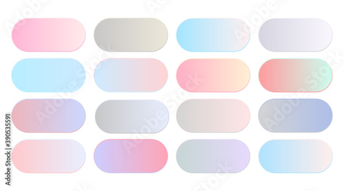 soft pastel color gradients combination big set photo