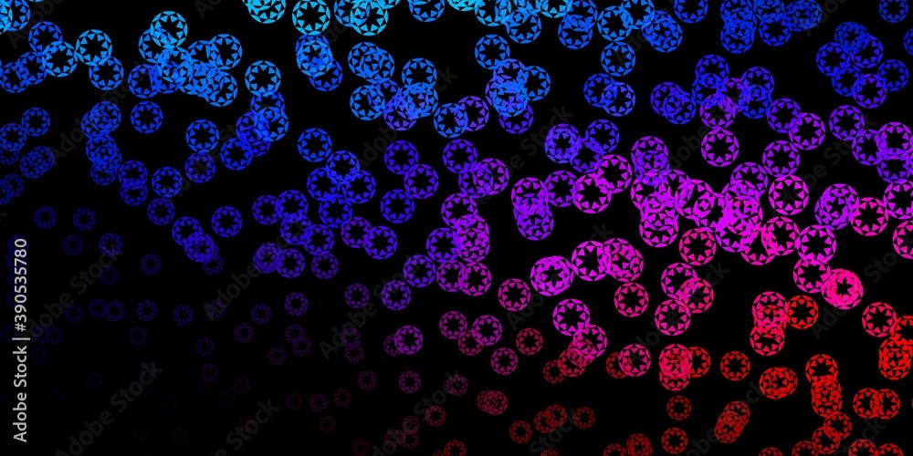 Dark blue, red vector pattern with spheres.