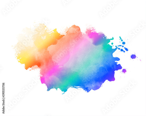 rainbow color abstract watercolor stain texture background