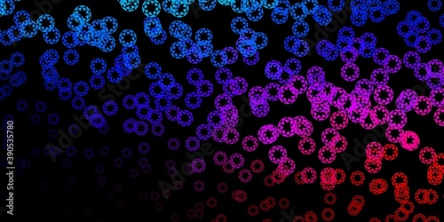 Dark blue, red vector pattern with spheres.