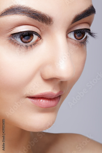 Female face with day makeup