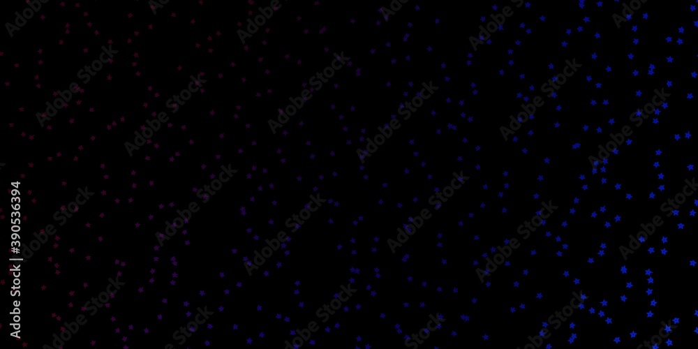 Dark Blue, Red vector template with neon stars. Dark Blue, Red vector template with neon stars.