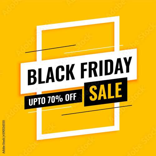 trendy black friday sale yellow background design