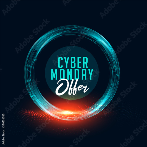 Cyber monday offer template for online shopping