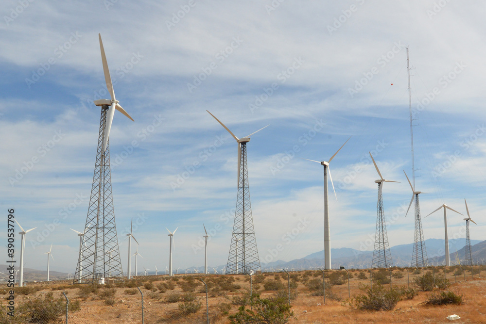Palm Springs Windmills for wind power.