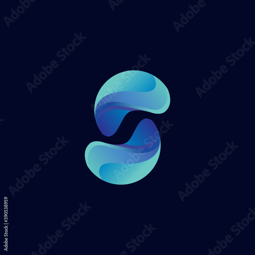 Letter S logo gradient color