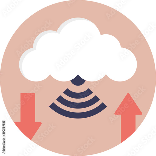 
An access point device with signals, wifi router
