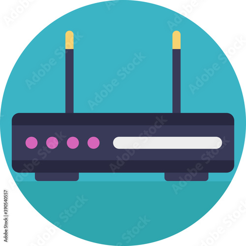 
An access point device with signals, wifi router
