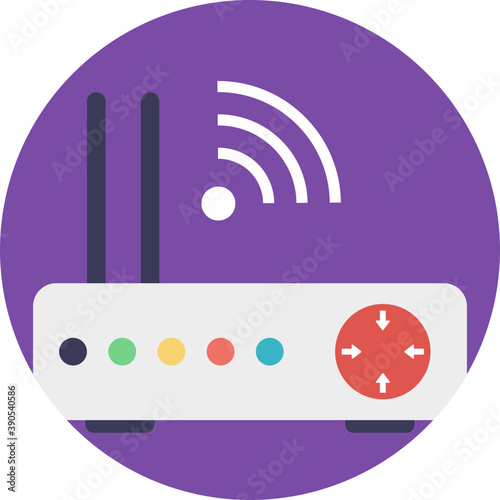 
An access point device with signals, wifi router
