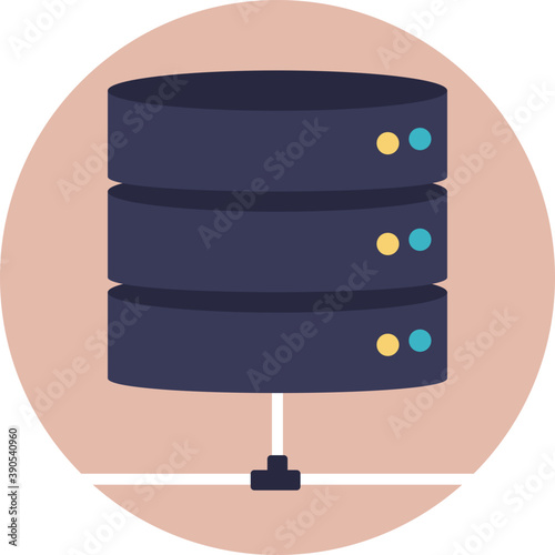 
A graphic image of set of organized data, network server 
