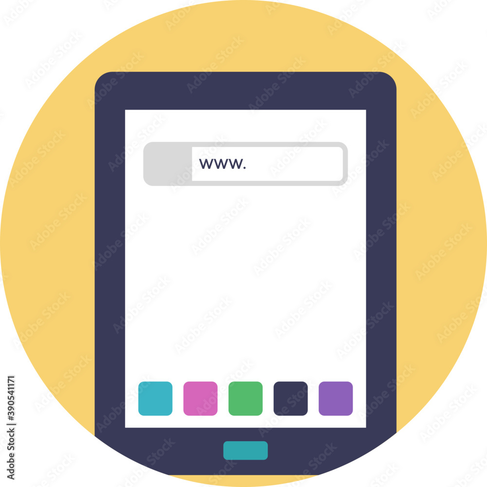 Flat icon design of a mobile layout
Flat icon design of a mobile layout