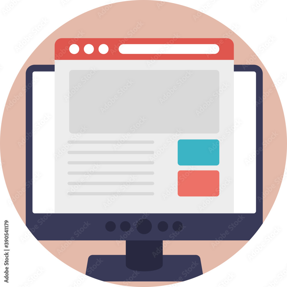 Monitor screen and website design, web layout
Monitor screen and website design, web layout