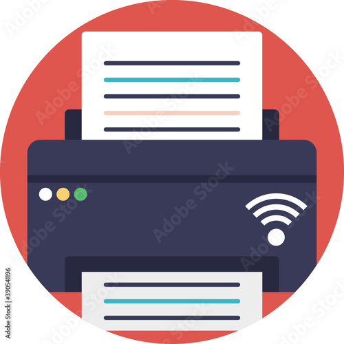 
Wireless printer connected via wifi, network printing
