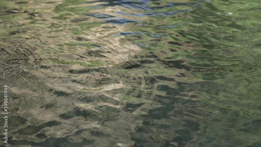 Slow motion water ripples across the surface of a river Slow motion water ripples across the surface of a river