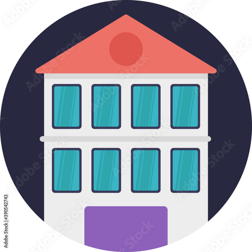 
A big residential building, large family house
