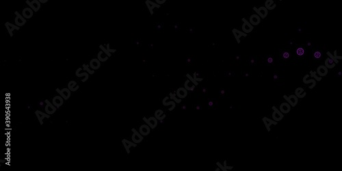 Dark Pink vector background with occult symbols. © Guskova