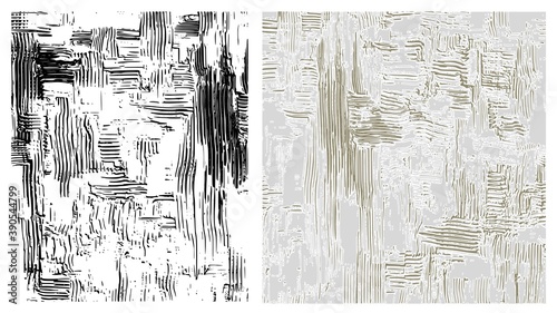 Gray wall pattern set. Texture stone concrete surface. Rough strire grain. Stucco backdrop illustration, cross hatch plastering