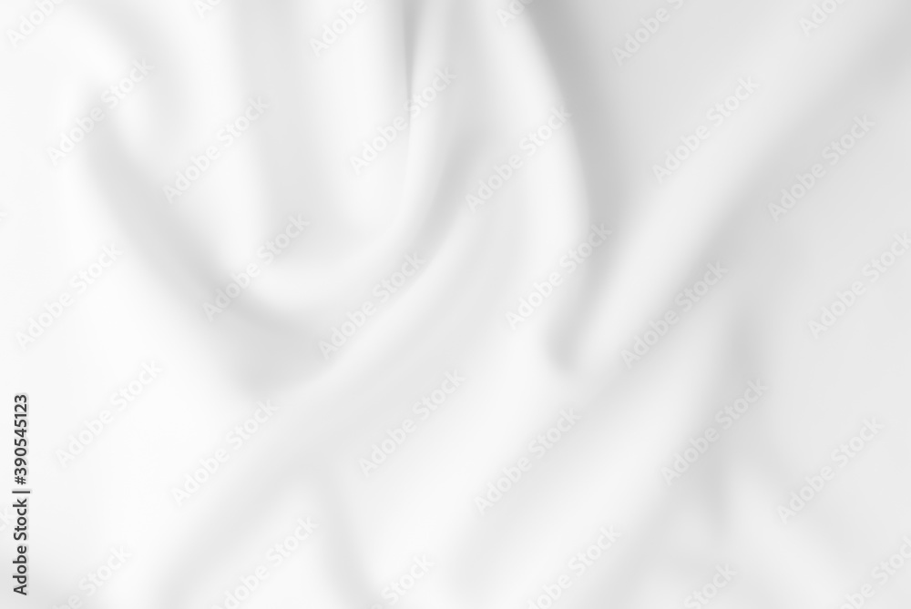 Blurred rippled white  cloth background.
