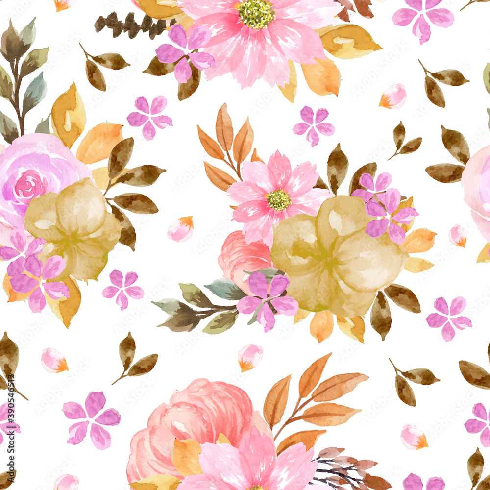 Gorgeous colorful floral seamless pattern