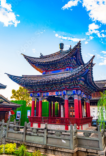 Pavilion in the ancient city of Dali, Yunnan, China