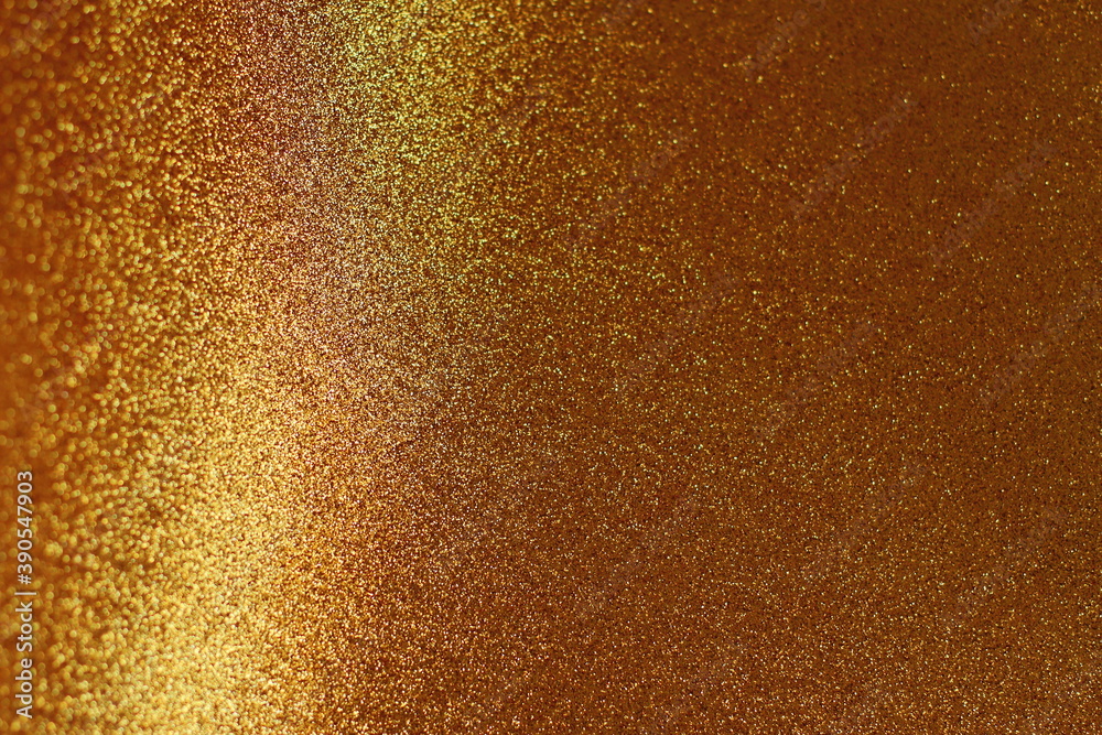 Sparkle golden glitter background, Christmas and New Year texture, festive glow blank design 