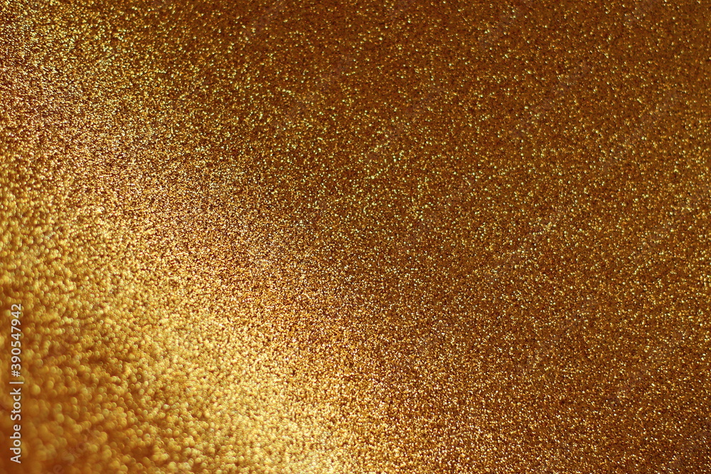 Sparkle golden glitter background, Christmas and New Year texture, festive glow blank design 