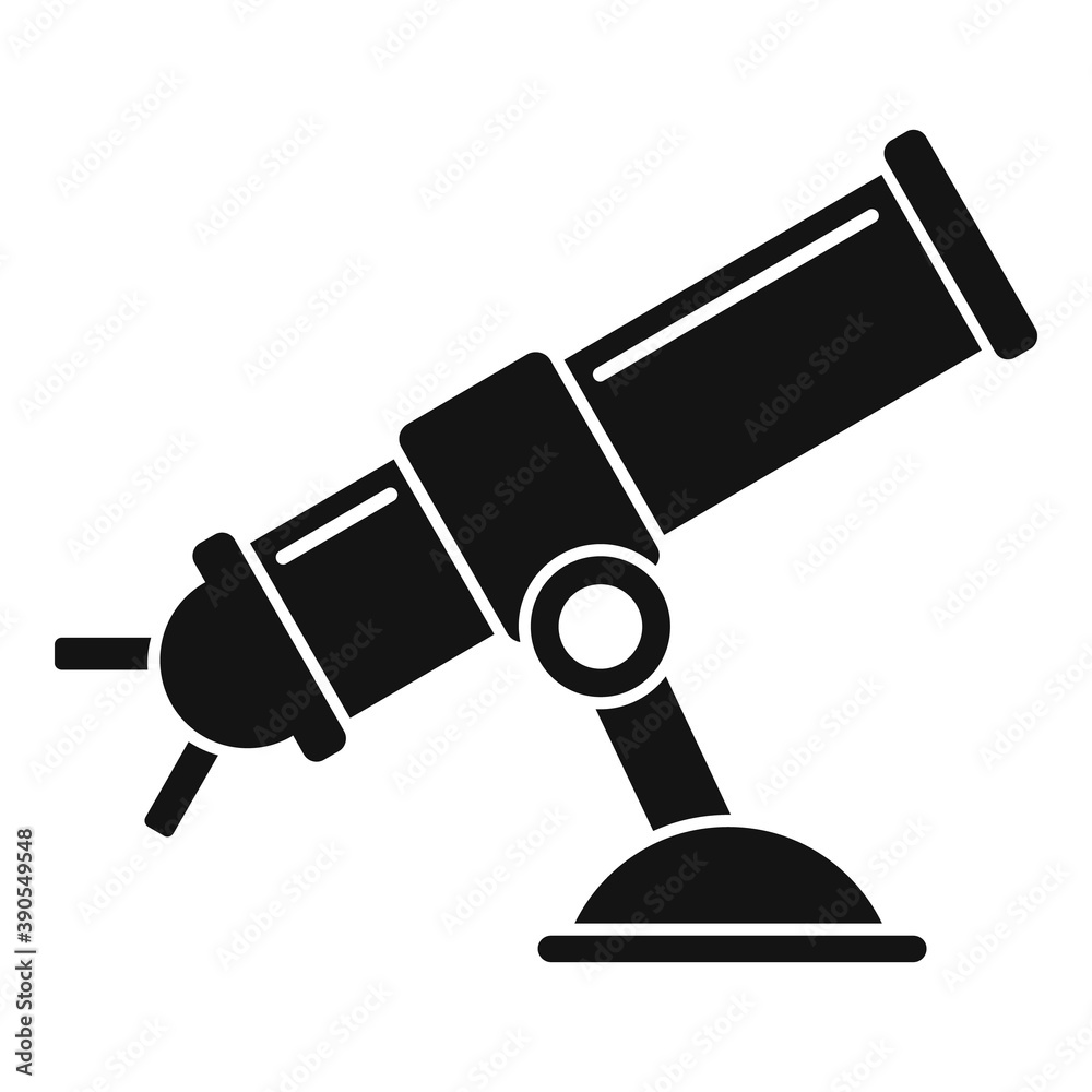Telescope icon. Simple illustration of telescope vector icon for web design isolated on white background Telescope icon. Simple illustration of telescope vector icon for web design isolated on white background