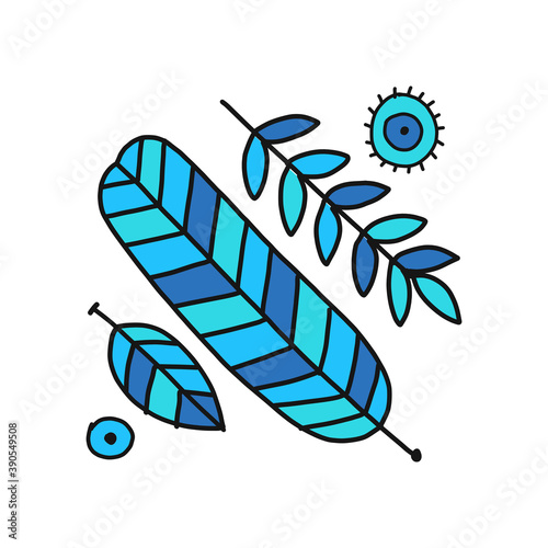 Tropical leaves, frame for your design