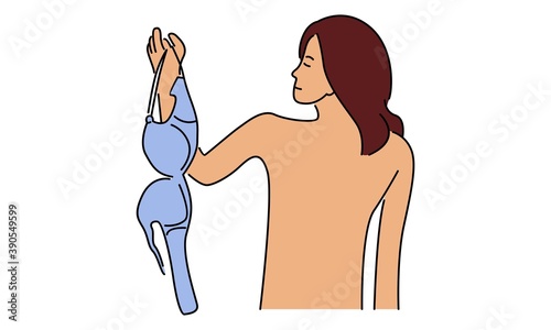 Vector illustration of no bra day concept