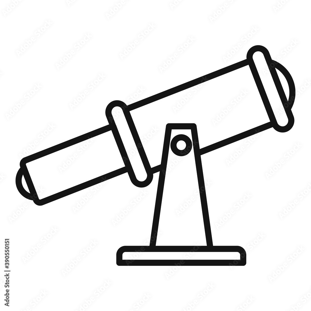 Astronomy telescope icon. Outline astronomy telescope vector icon for web design isolated on white background Astronomy telescope icon. Outline astronomy telescope vector icon for web design isolated on white background