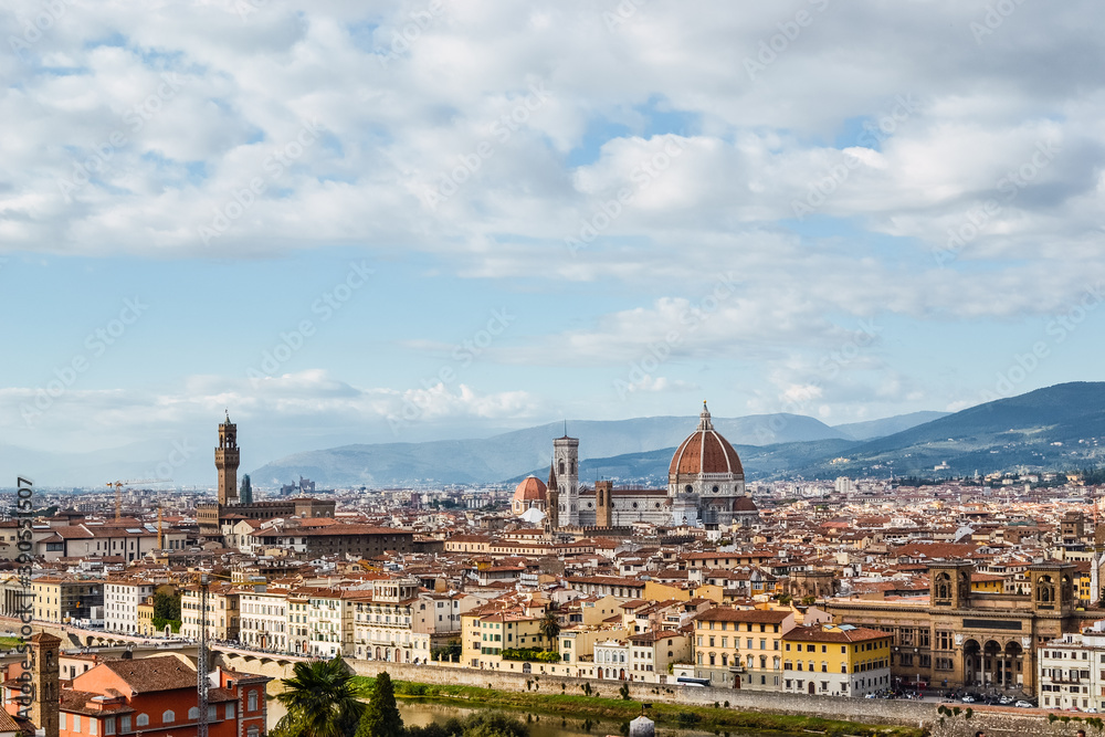 View of Florence, Italy from afar