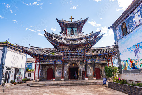 Catholic Church in Dali Ancient City  Yunnan  China