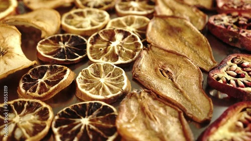 sliced dried fruit pieces