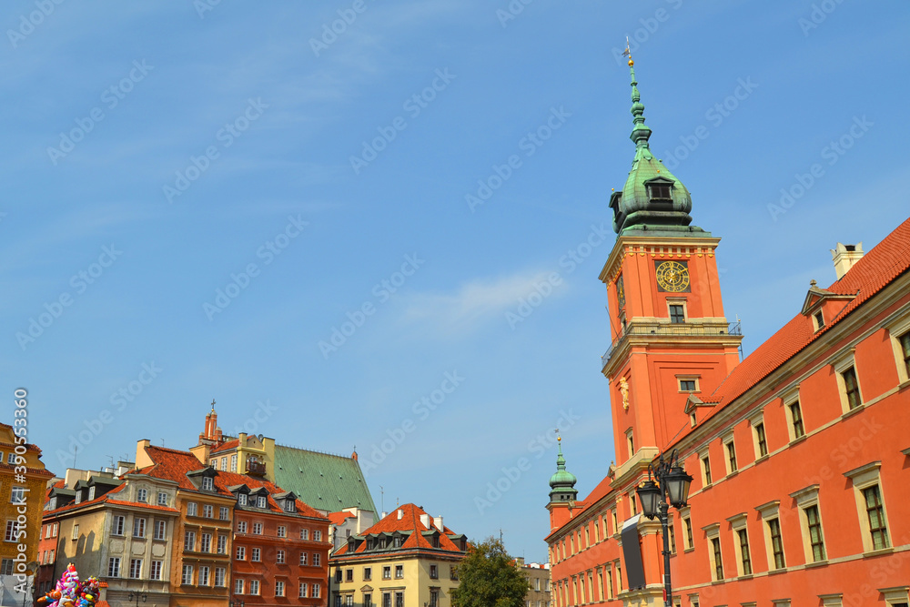 Fototapeta premium The Royal Castle in Warsaw (Polish: Zamek Królewski w Warszawie) is a castle residency, located in the Castle Square, at the entrance to the Warsaw Old Town. Poland
