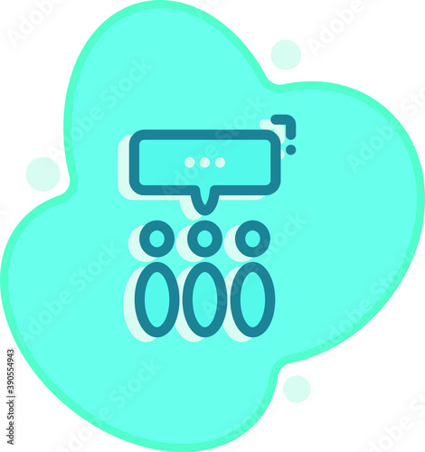 Flat communication person icon for mobile application presentation website purpose