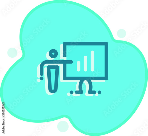 Flat presentation people icon for any purpose mobile app presentation website