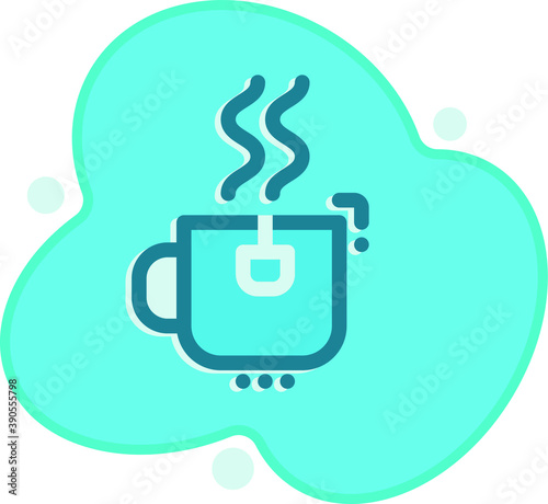 Flat warm drink icon for any purpose mobile app presentation website