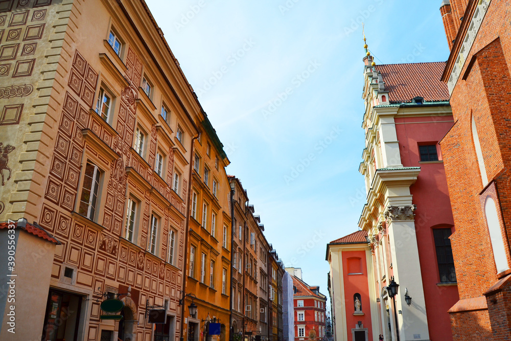 Old streets of Warsaw, Poland