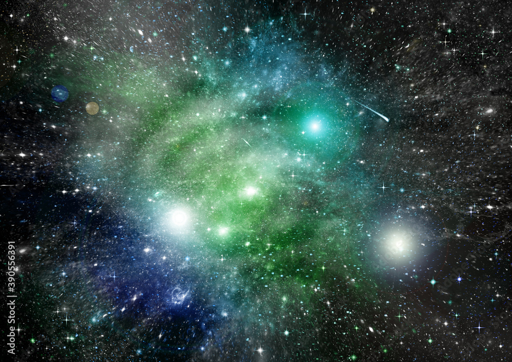 galaxy in a free space. 3D rendering galaxy in a free space. 3D rendering