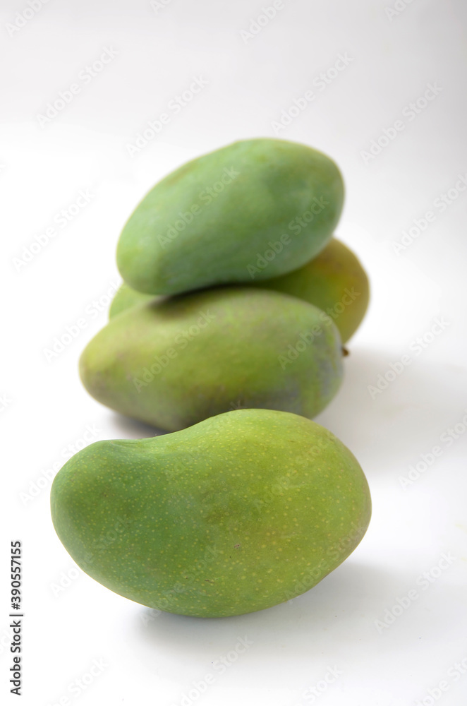 Sweet and delicious mango fruit, Tropical asian fruit, on white background Sweet and delicious mango fruit, Tropical asian fruit, on white background