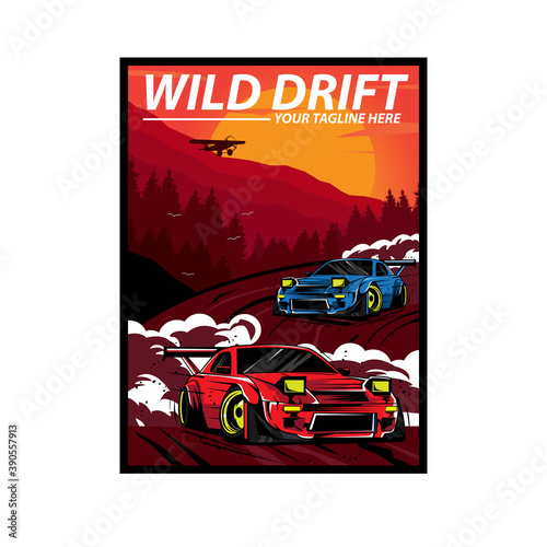 wild drift on the mountain